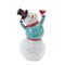 Winter Snowman Figurine Set of 2 Resin Holiday Tabletop Decor Blue White